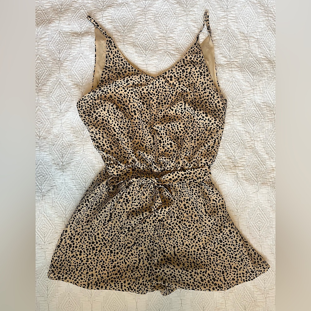 Boutique-Style Animal Print Romper